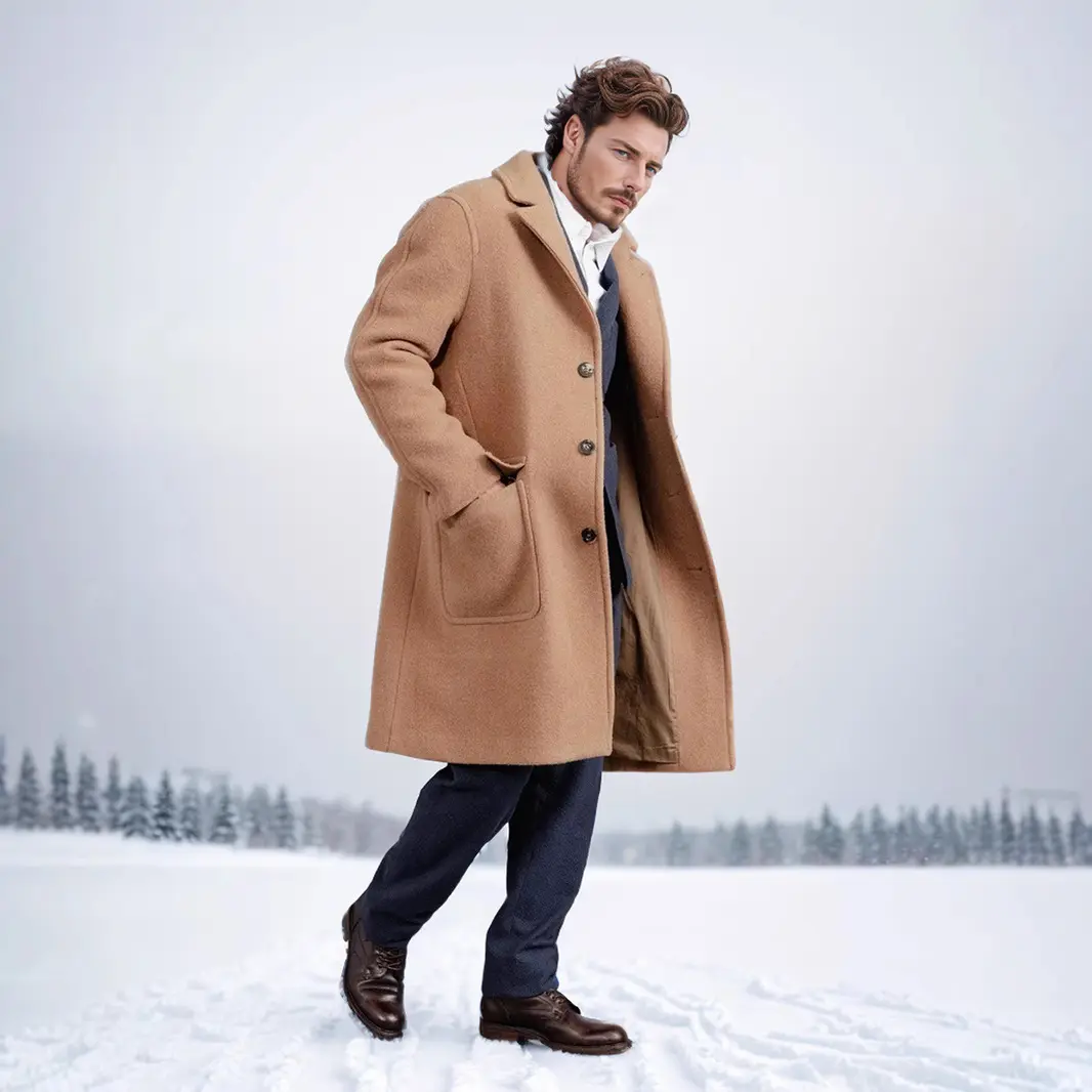 British Style Solid Color Woolen Coat Autumn