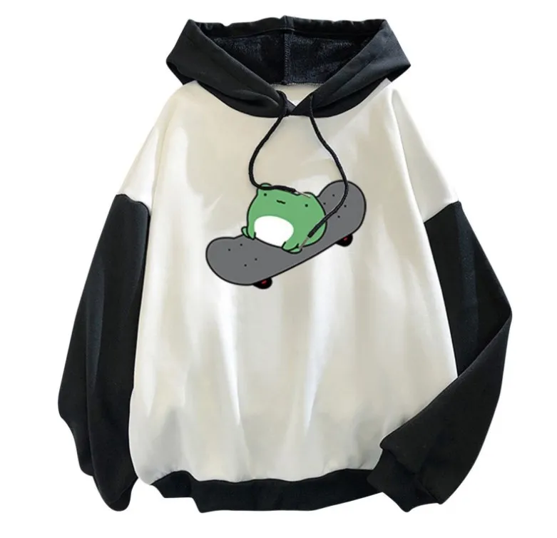 Fleece Shirt Hooded Sweater Fleece-lined Thickened S-3xl In Stock - Black