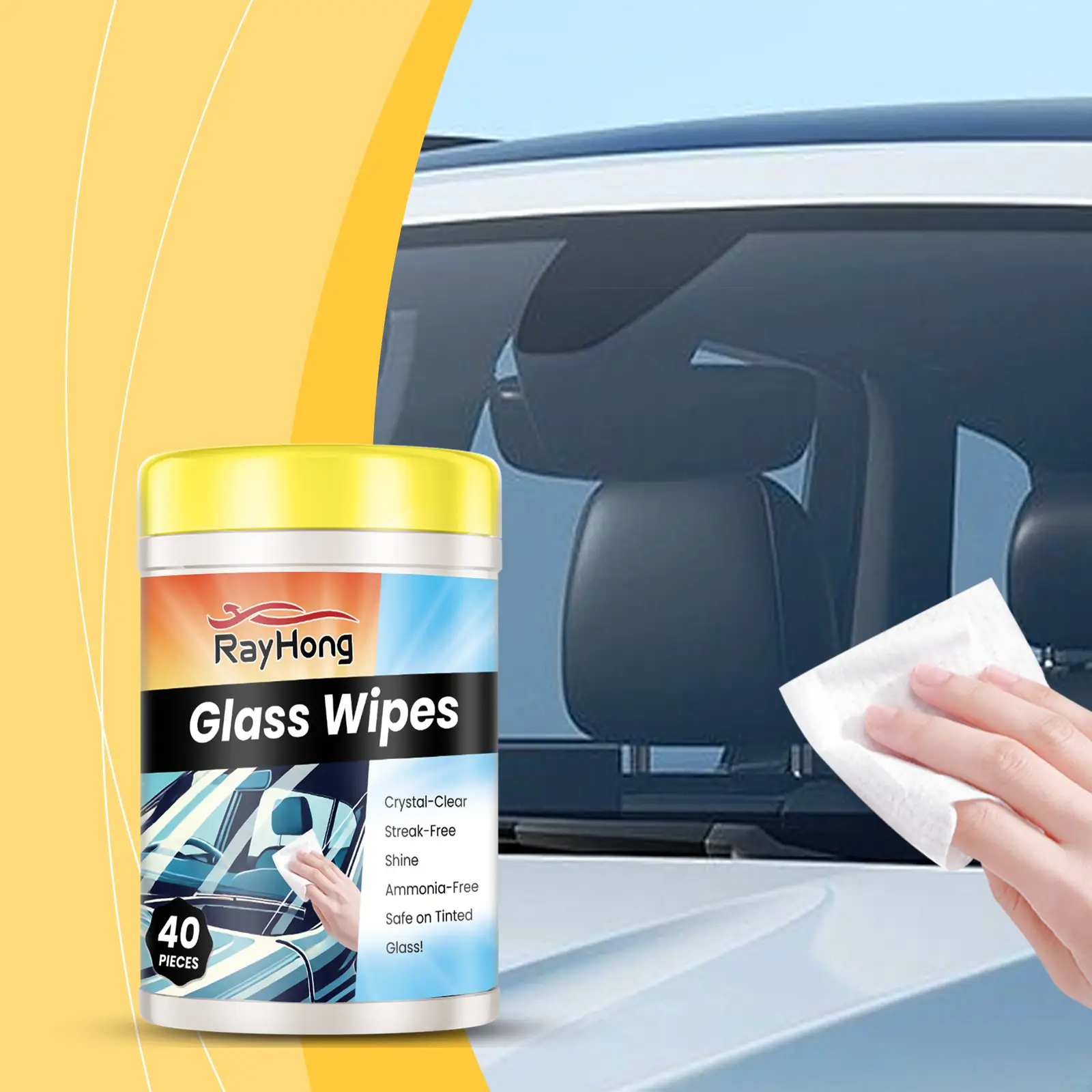 Car Glass Cleaning Wipes Rearview Mirror Anti-fog