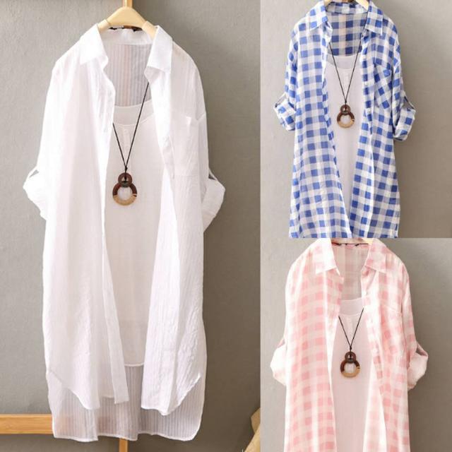 Mid-length Korean Style Loose Sun Protection Shirt