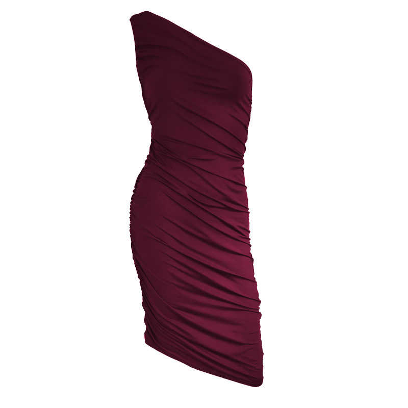 Women's Irregular Collar Slim Fit Plus Size Dress