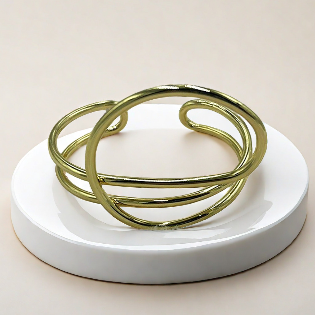 Women's Stylish Opening Geometric Bracelet Gold - Shop at LoveMi