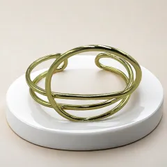 Women's Stylish Opening Geometric Bracelet - Gold - View 1