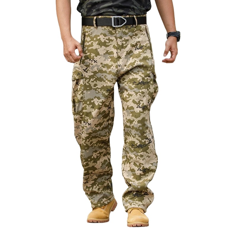 Outdoor Hiking Fleece-Lined Warm Casual Multi-Functional Waterproof And Wear-Resistant Workwear Tactical Pants 15d342d3 9723 49d6 A01f 6d78c82b4139