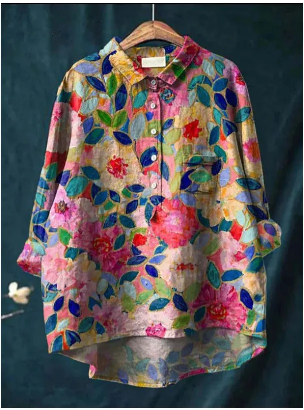 Ladies Fashion New Casual Shirt Animal Print Shirt Acs13 L - Shop at LoveMi