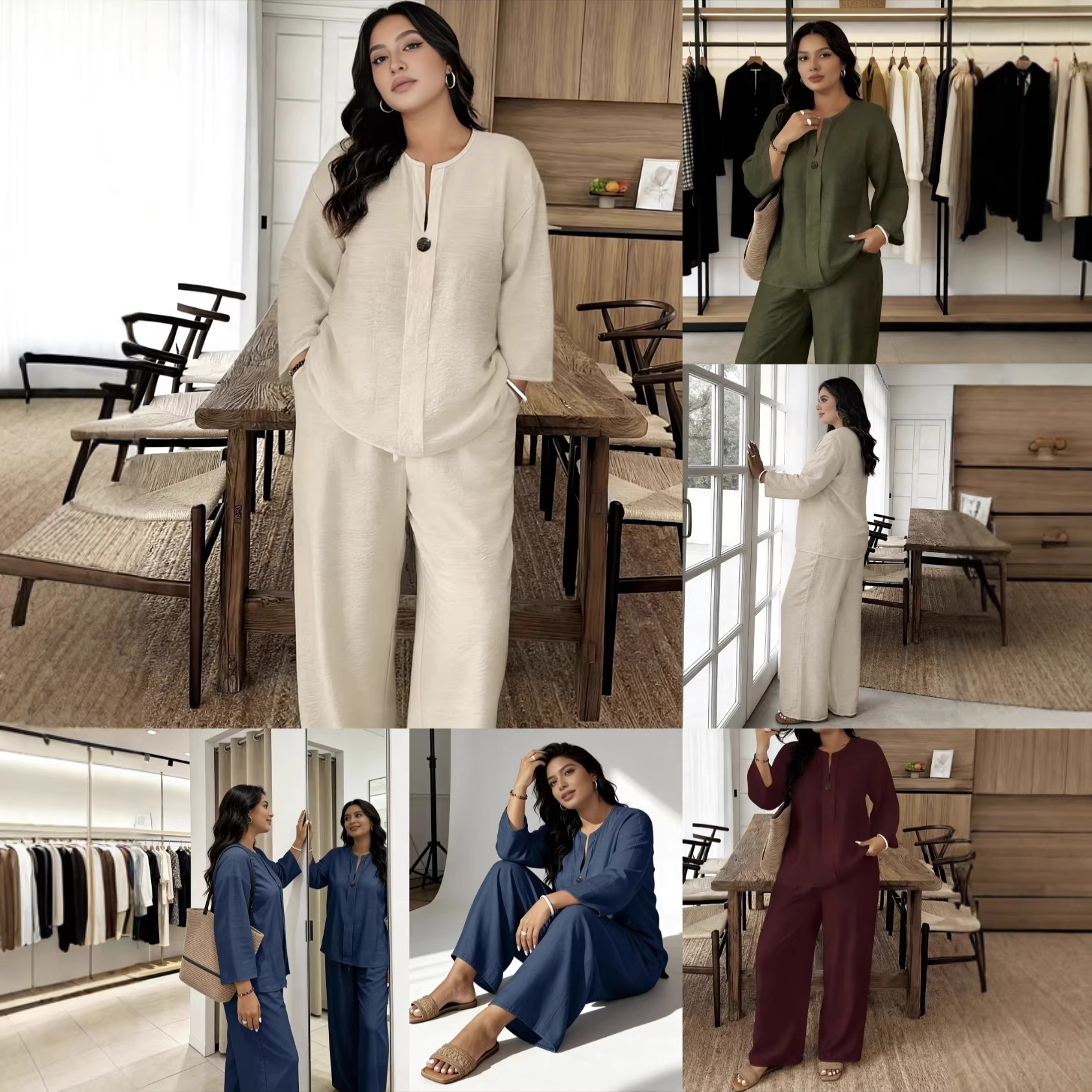 Womens Casual Top And Pants Set
