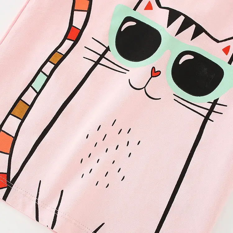 Girls Summer Short-sleeve Cotton Top