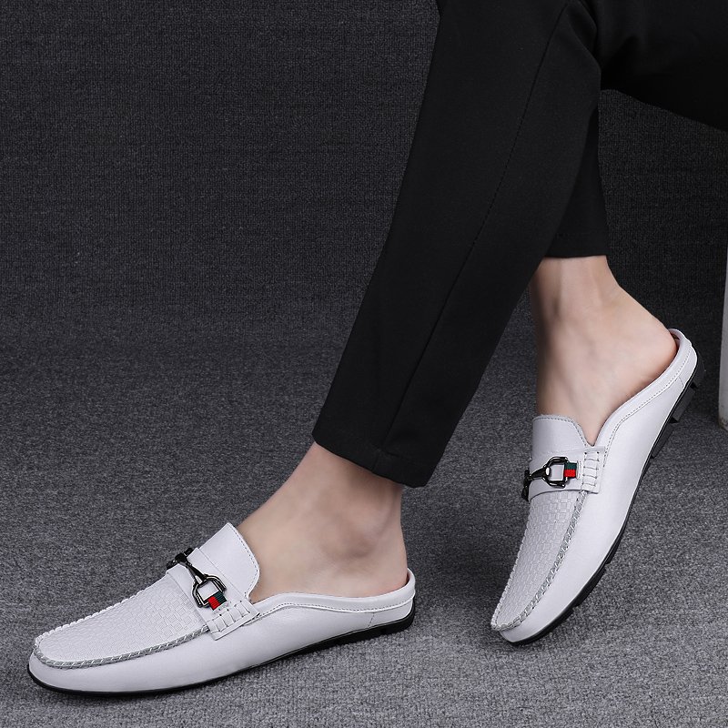 Title 11, Pantofole metà slip-on in pelle da uomo