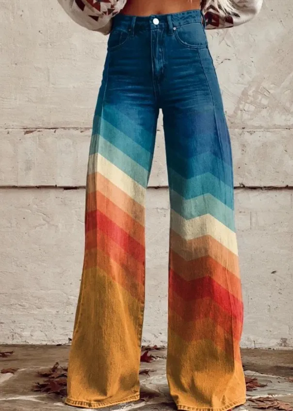 Plus Size Women's Casual Pants Thin Wide-leg Pants Trousers - Figure 3