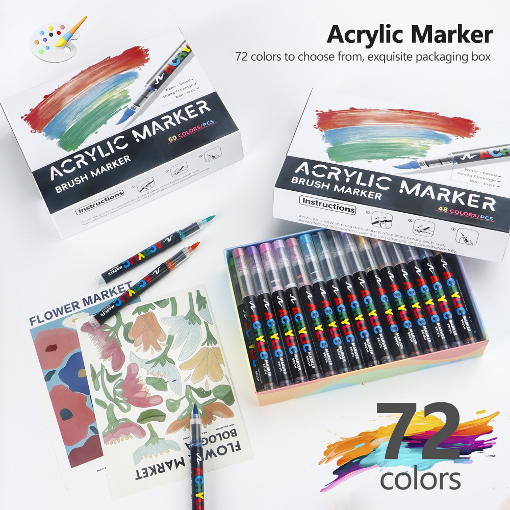 Direct Ink Acrylic Brush Tip Marker