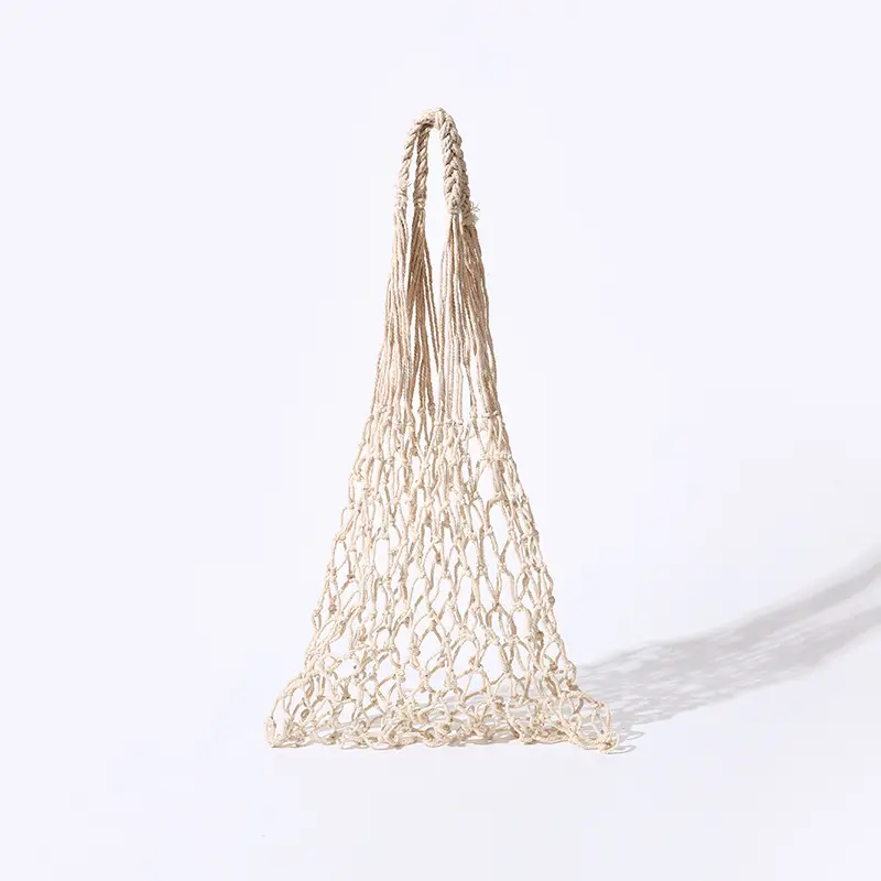 Cotton Mesh Bag Shopping Bag Weaving Hollow Handbag