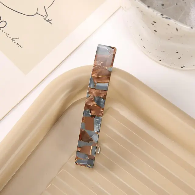 Simple Half Tie Hairpin Small Size Spring Blue Brown - Shop at LoveMi