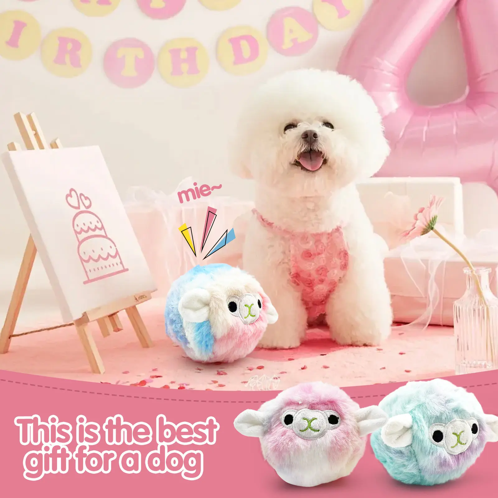 Pet Plush Vocalization Bite-resistant Acanthosphere TPR Molar