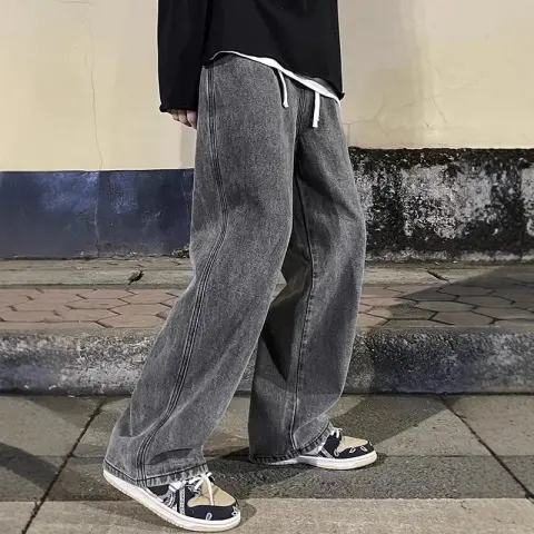 Men's Straight Loose American Design Jeans