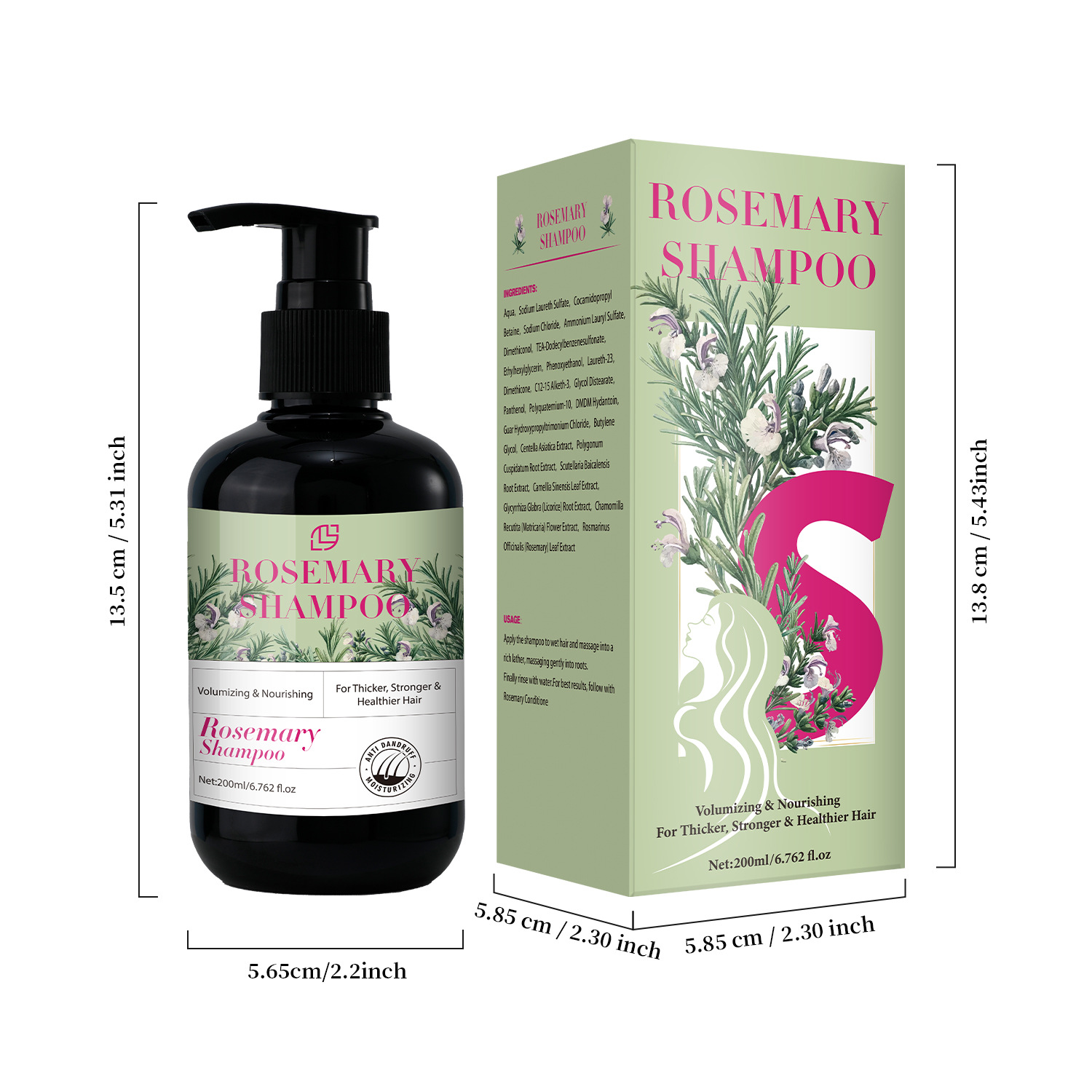 Title 9, Rosemary Shampoo 200ml Cleansing and Moisturizi...