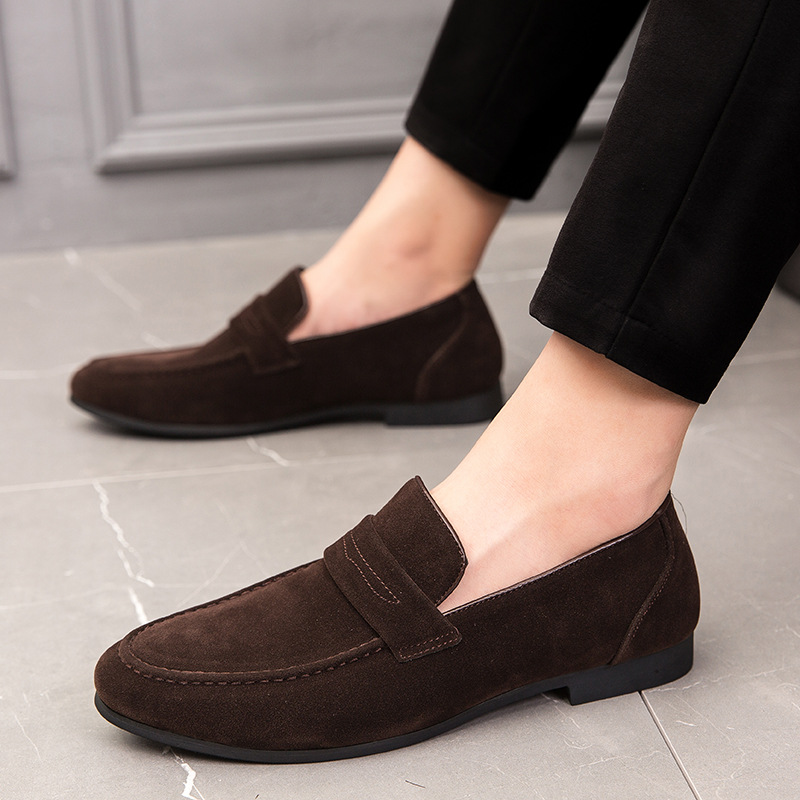 Mens Minimalist Suede Slip-on Trendy Shoes