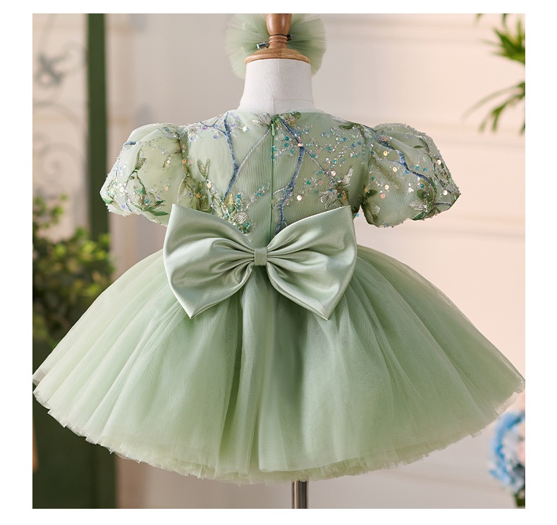 Factory Supply Celebration Dress Green Mori Style - Image 7