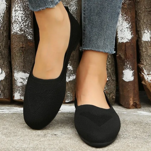 Low cut Women's Comfortable Round Toe Flat Shoes Black - Shop at LoveMi