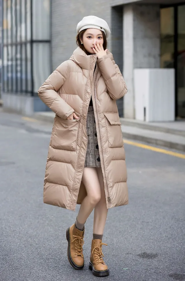 Women's Winter Korean Style Fashion Mid length Warm Khaki - Shop at LoveMi