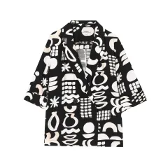 European And American Style Fashion Casual Watercolor Pattern Coat Straight-leg Pants - Top - View 1