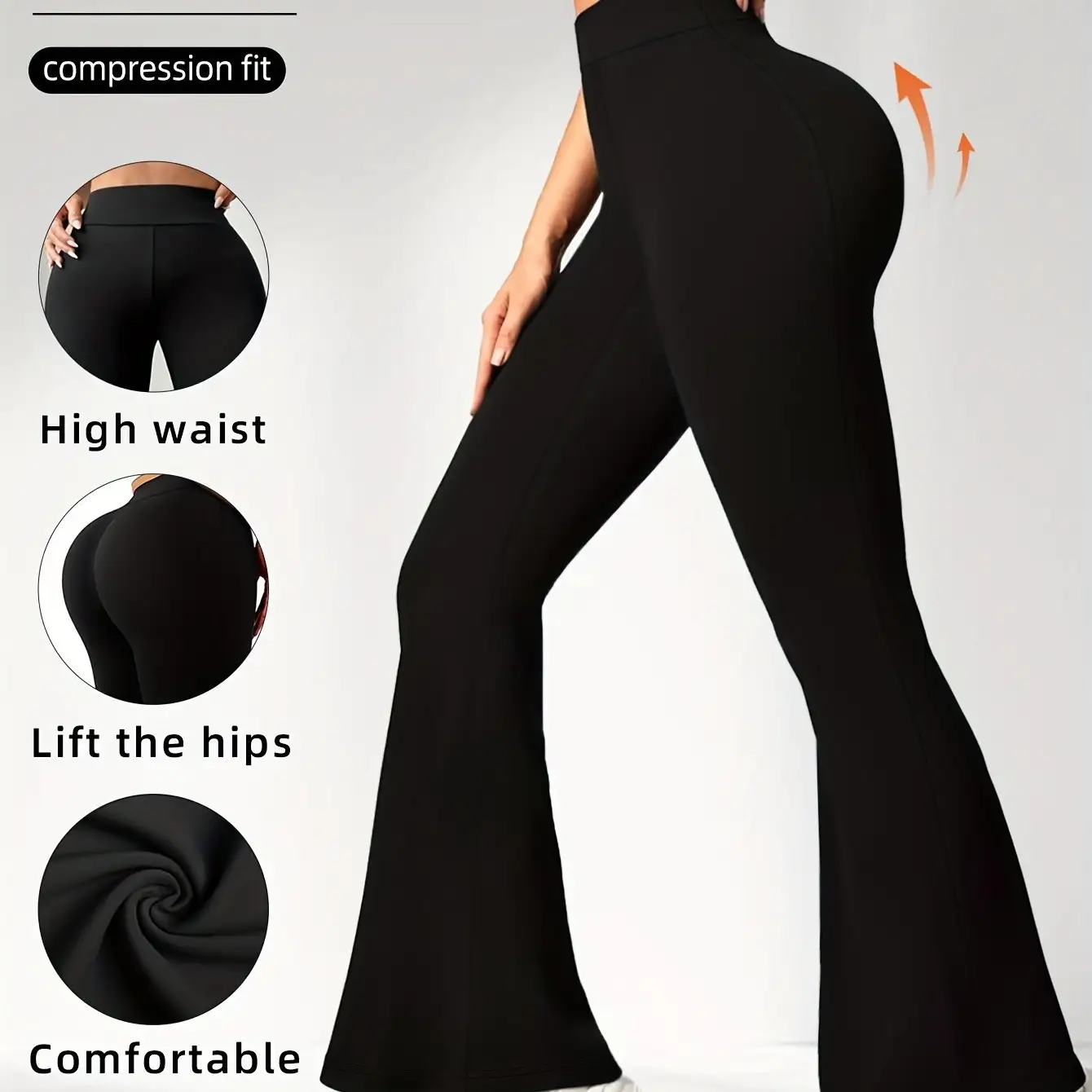 1 Pair Of Women's Bootleg Yoga Pants