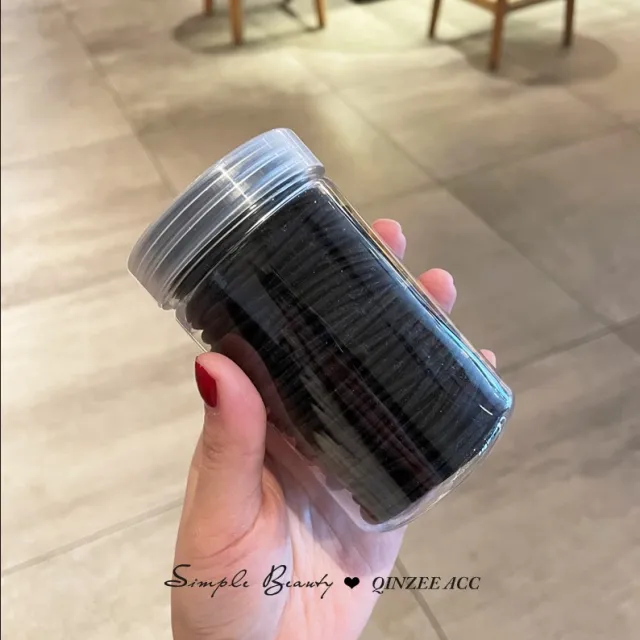 Sales Korean Candy Small Rubber Band High Elastic Leather Case Basic Hair Ring Rubber Band Simple Tie up Hair Head Rope Black - Shop at LoveMi