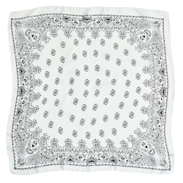 Women's Paisley 70cm Professional Scarf White - Shop at LoveMi