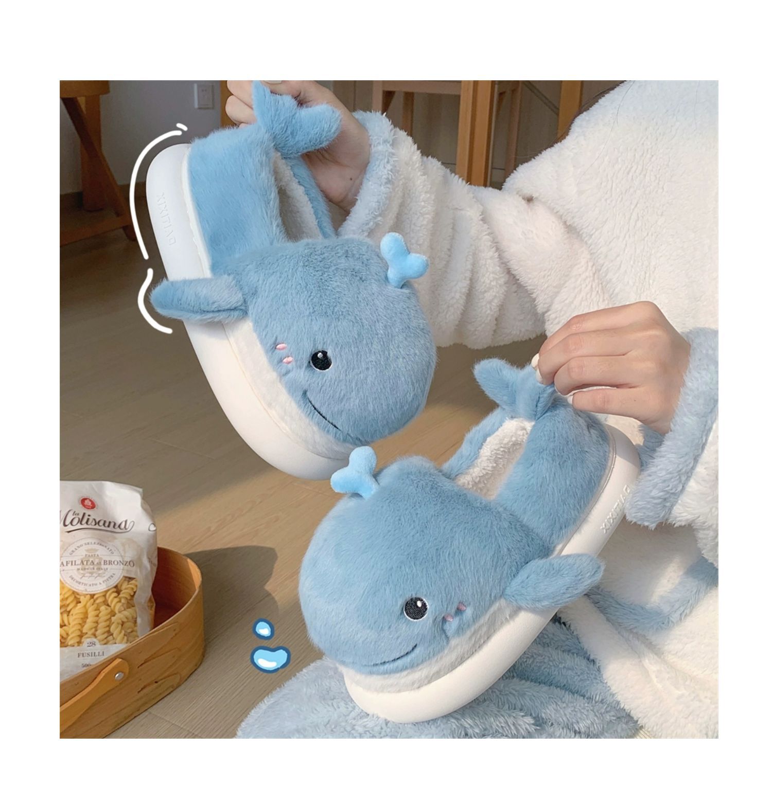 Title 6, Creative Cartoon Plush Dancing Whale Cotton Sli...