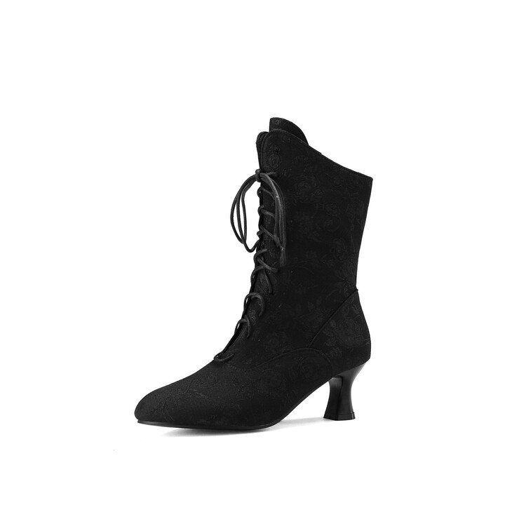 Women’s Pointed-Toe Kitten-Heel Boots