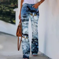 Summer New Flower-bird Print Women's Trousers - 5 Style-S - View 1