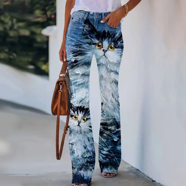 Summer New Flower bird Print Women's Trousers 5 Style S - Shop at LoveMi