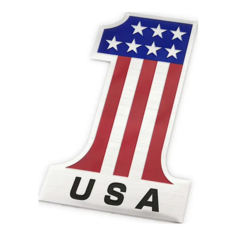 Car Personality Stickers 3 Dstereo Metal Sticker China Russia Germany Flag Car Body Sticker Scratch Stickers