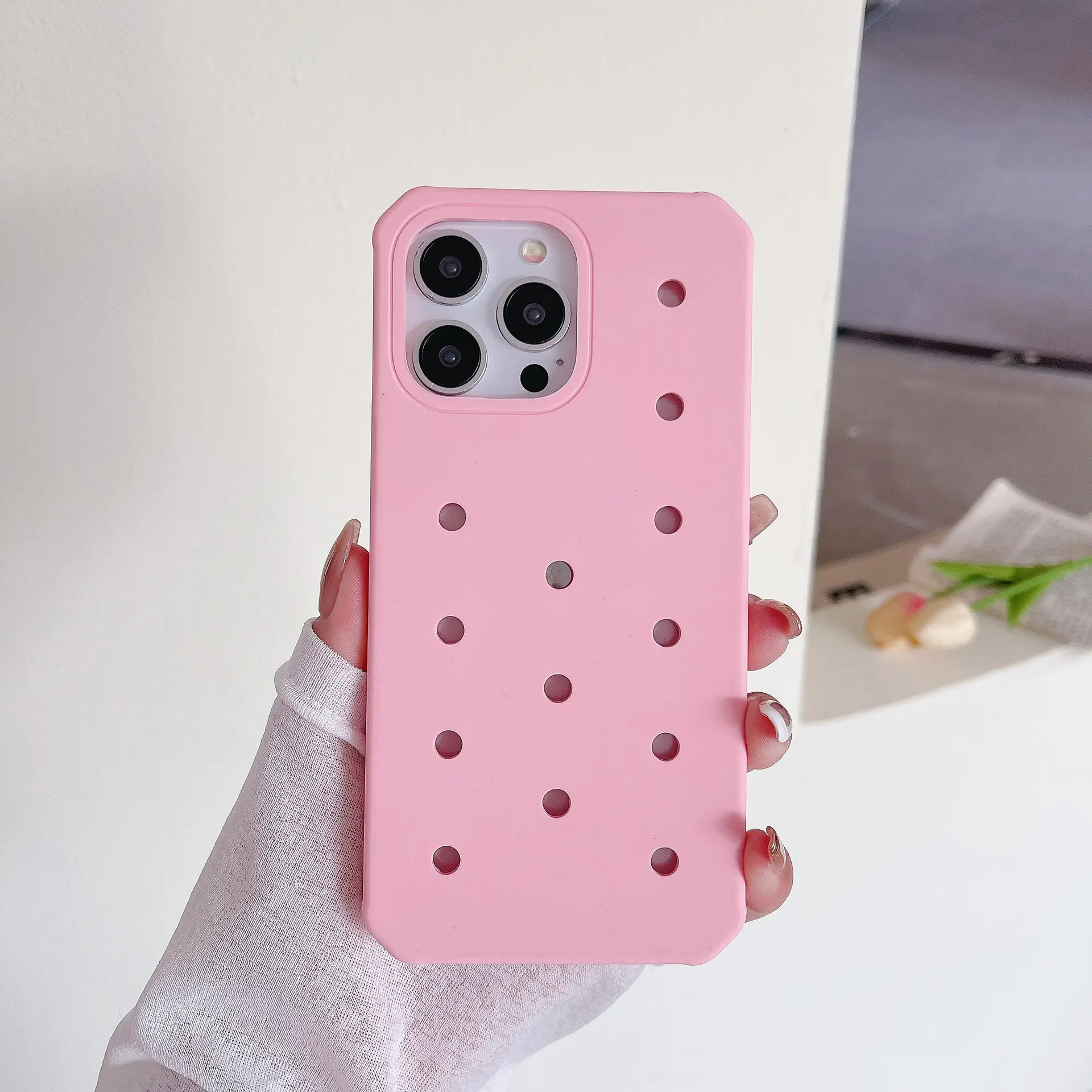 Silicone Hole Phone Case Protective Cover Three-dimensional