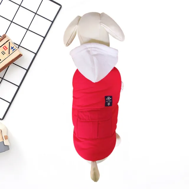 Warm Two Feet Apparel Dog Pet Cotton Vest Red - Shop at LoveMi