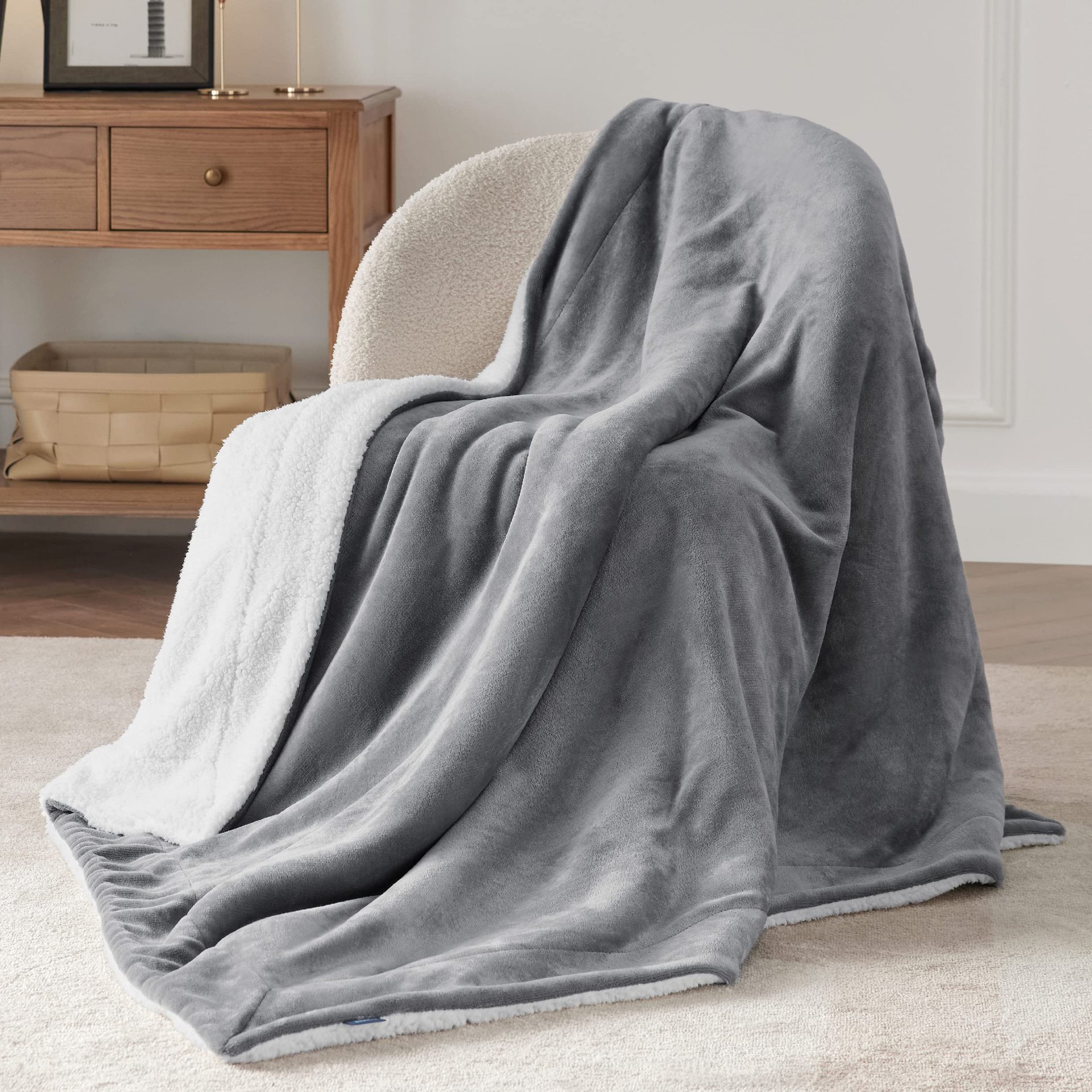 Plush Bed Blanket, Double-Sided, picture 2 of 4