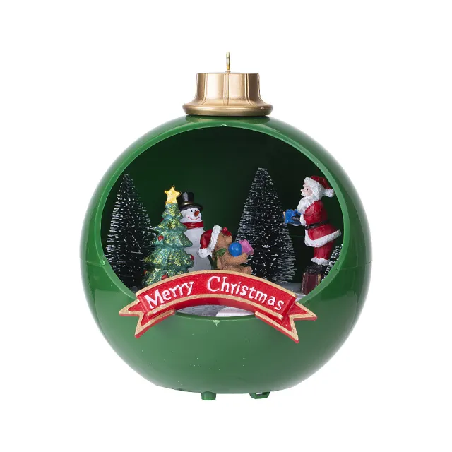Ornament Snow House Decoration Christmas Gift Green - Shop at LoveMi