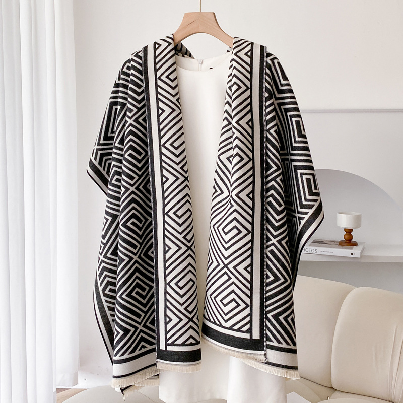 Thickened Warm Office Cloak Nap Wool Blanket Plaid Cloak Dual-use - Image 7