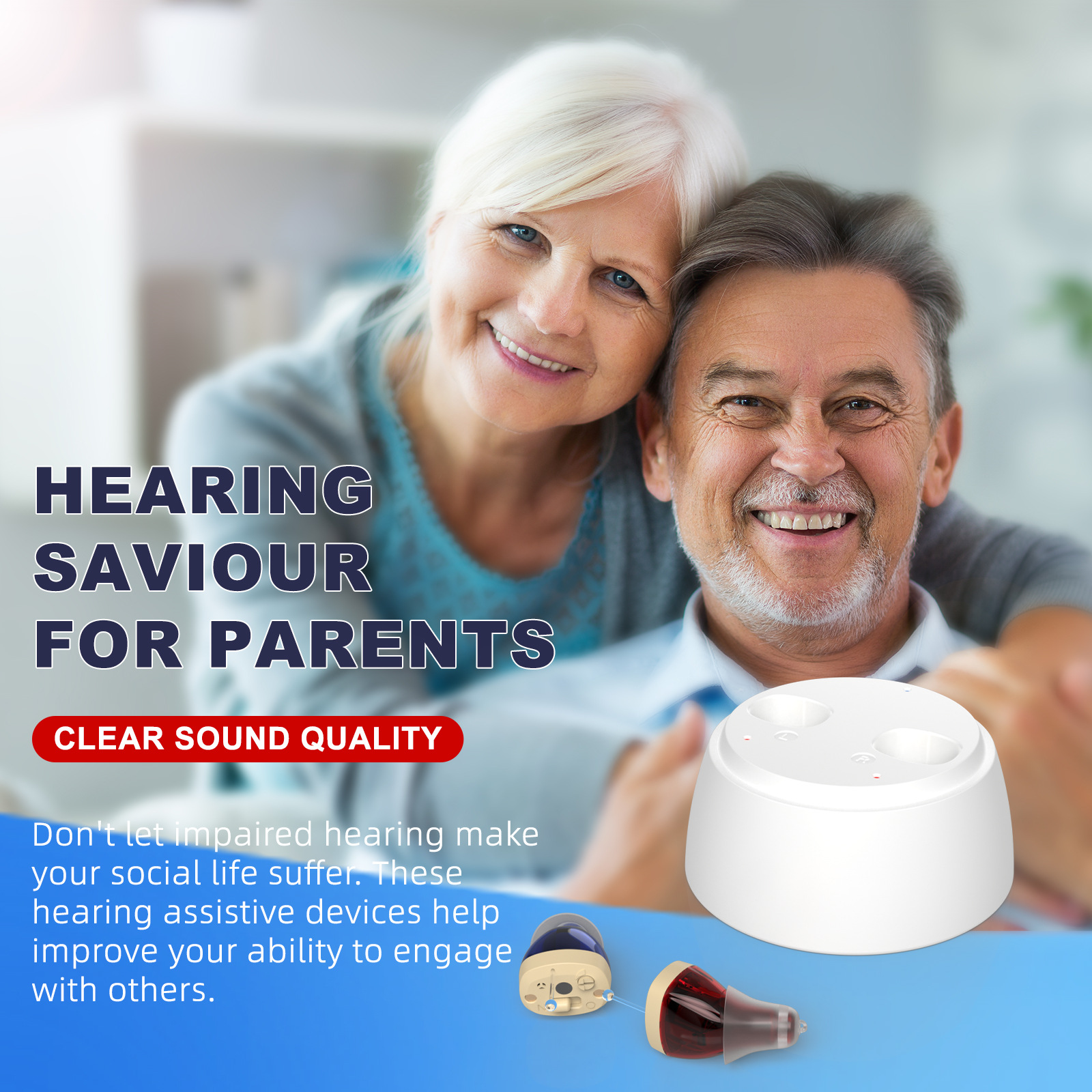 Charging Hearing Aid Sound Amplifier For The Elderly