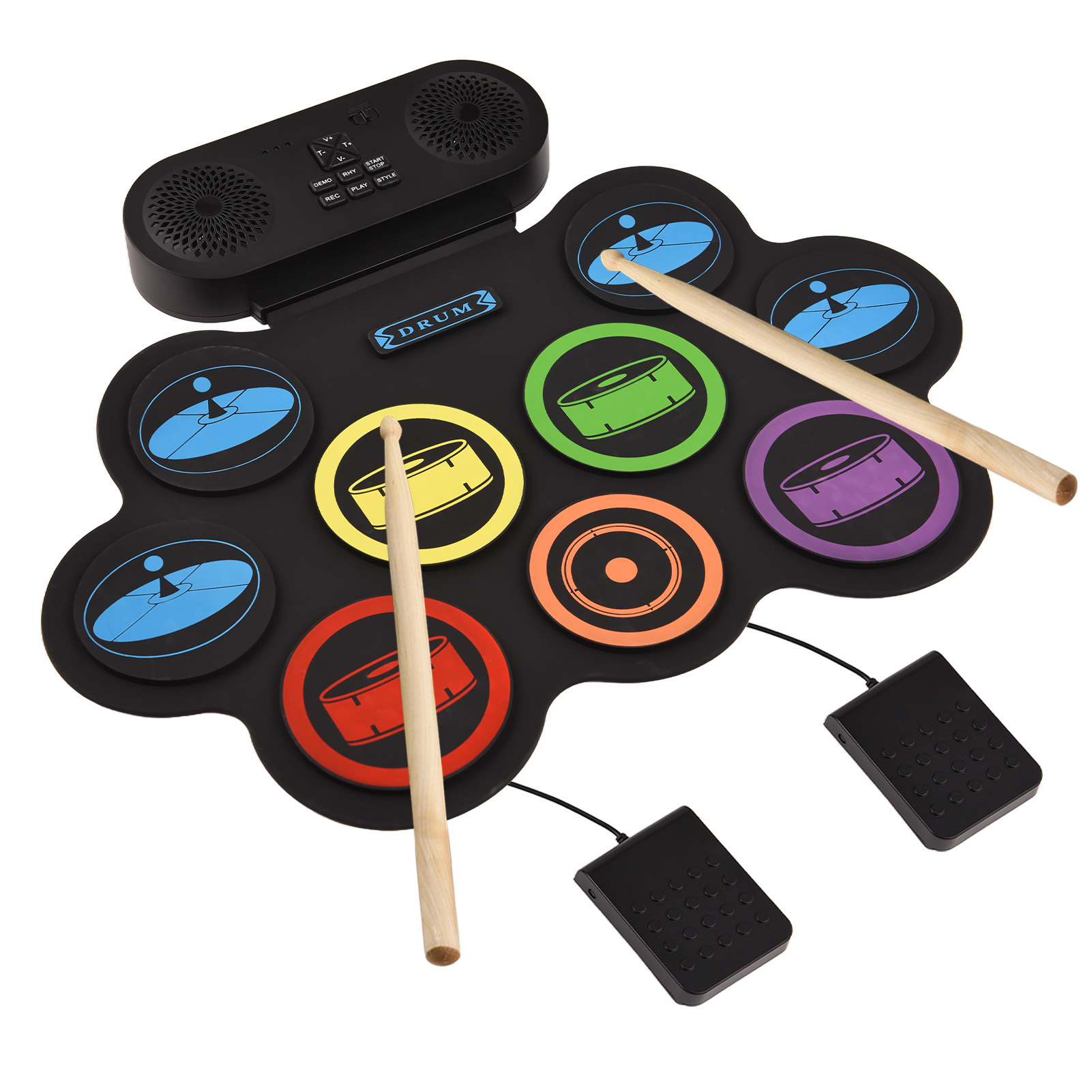 Portable Percussion Instrument Silicone Jazz Drum Set — foto 2