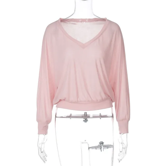 Women's See through Waist controlled Long Sleeves Top Pink - Shop at LoveMi