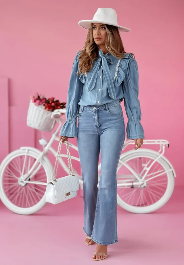 Women's Skinny Jeans Fashionable Long Blue - Shop at LoveMi