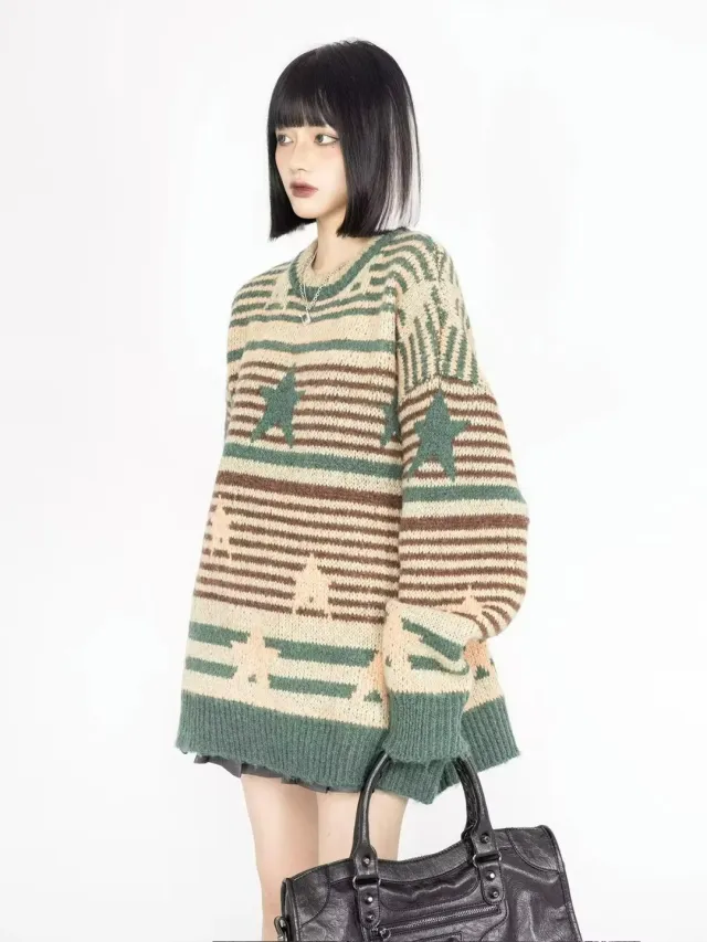 Design Deer Plush Couple American Sweater Gm70 Green - Shop at LoveMi