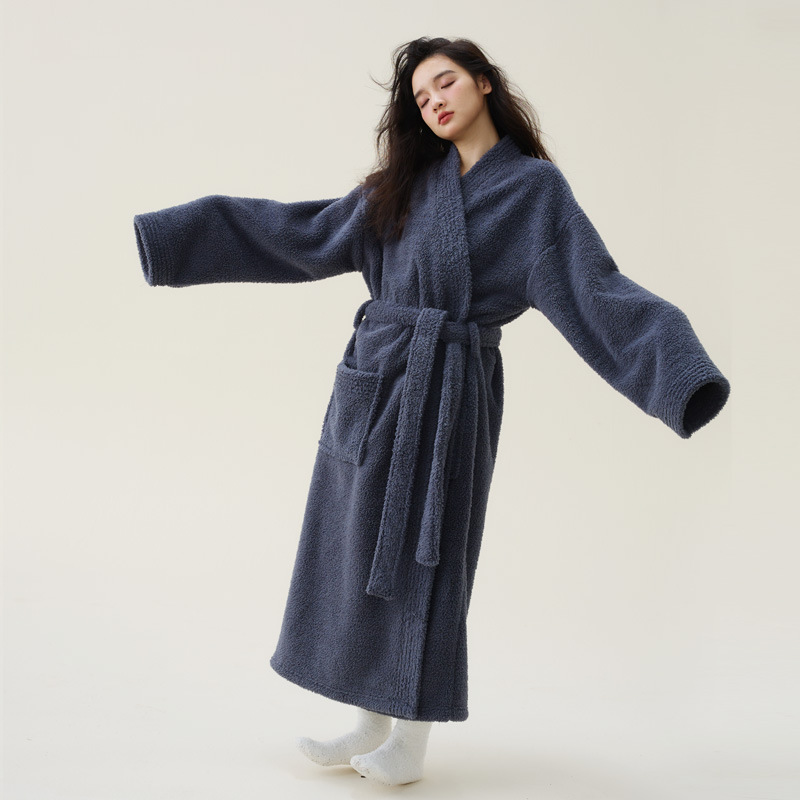 Women Dark Gray Bathrobe