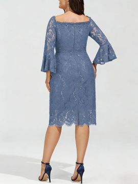 Women's Figure-flattering Heavily Embroidered Dress