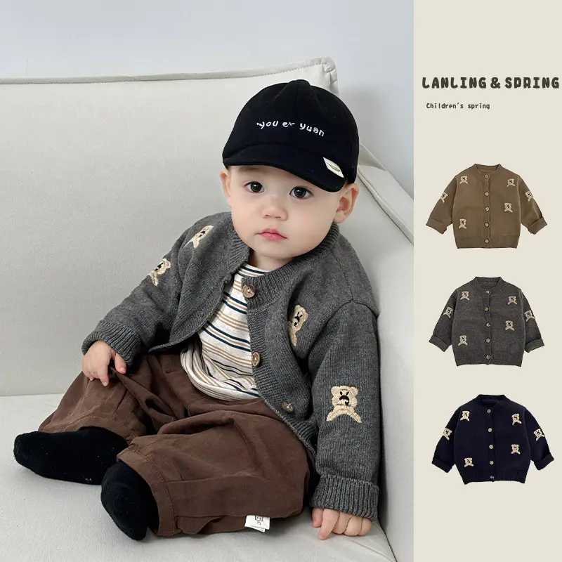 Autumn Fashion Knitted Cardigan Cute Kids Coat