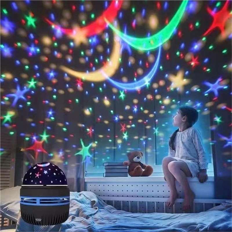 Starry Sky and Water Ripple LED Bedroom Projector Lamp