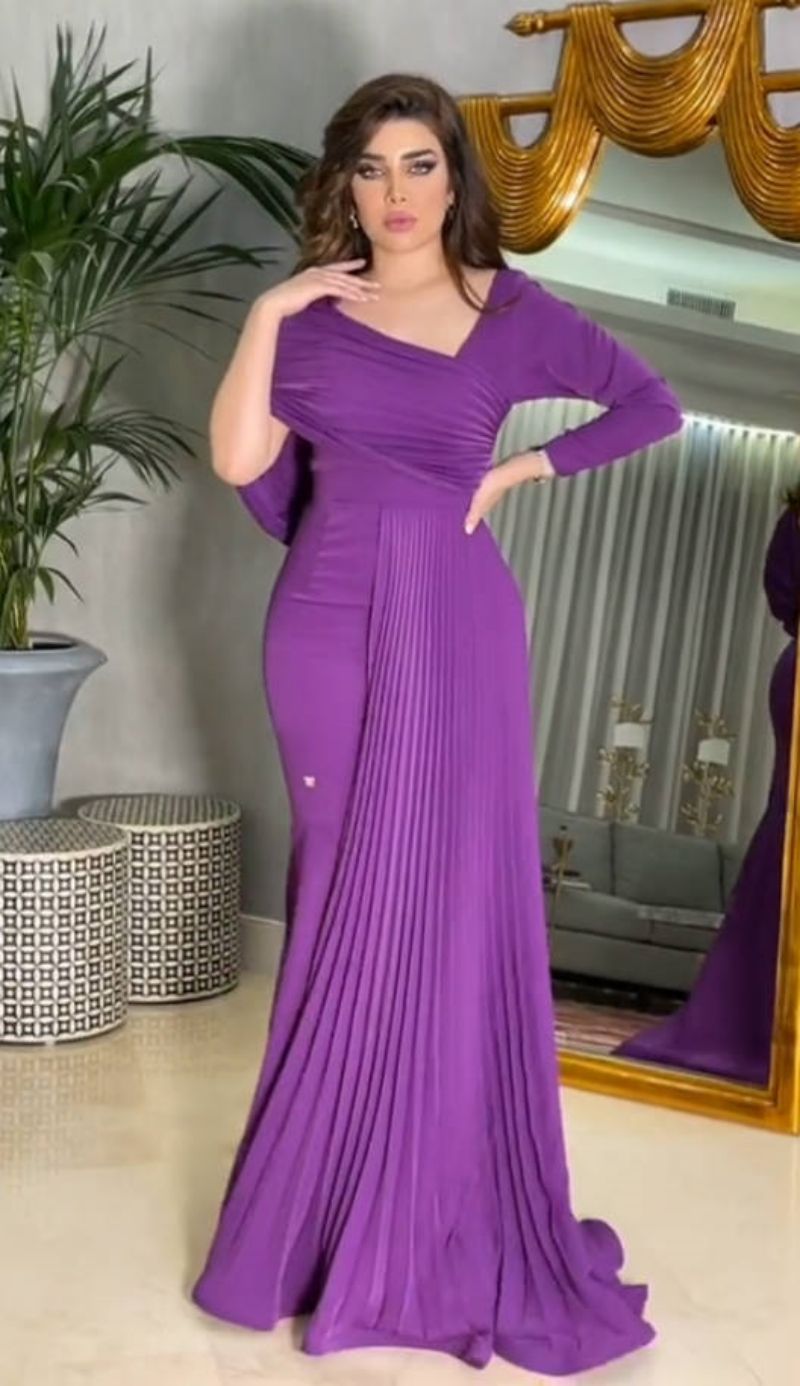 New Fashion Personality Women's Pleated Hip Dress