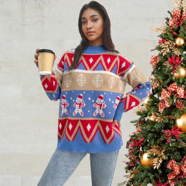 Loose And Idle Retro Red Pullover Sweaters Women's Clothing Red - Shop at LoveMi