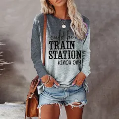 Round Neck T-shirt 3D Printed Short Sleeve Christmas Funny Pattern Women's Clothing - Dz 56721 Yxc Grey - View 1