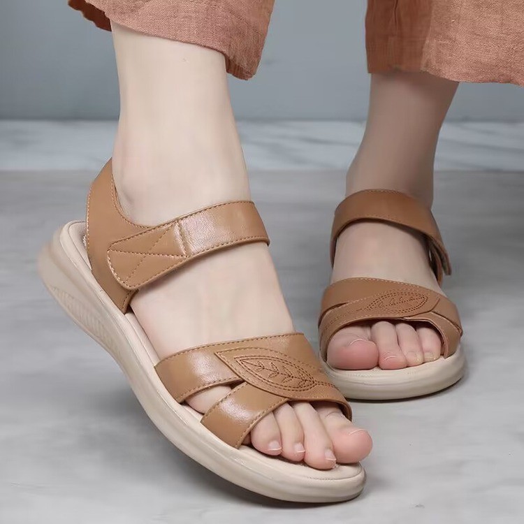 Cowhide Sole Women's Flat Sandals